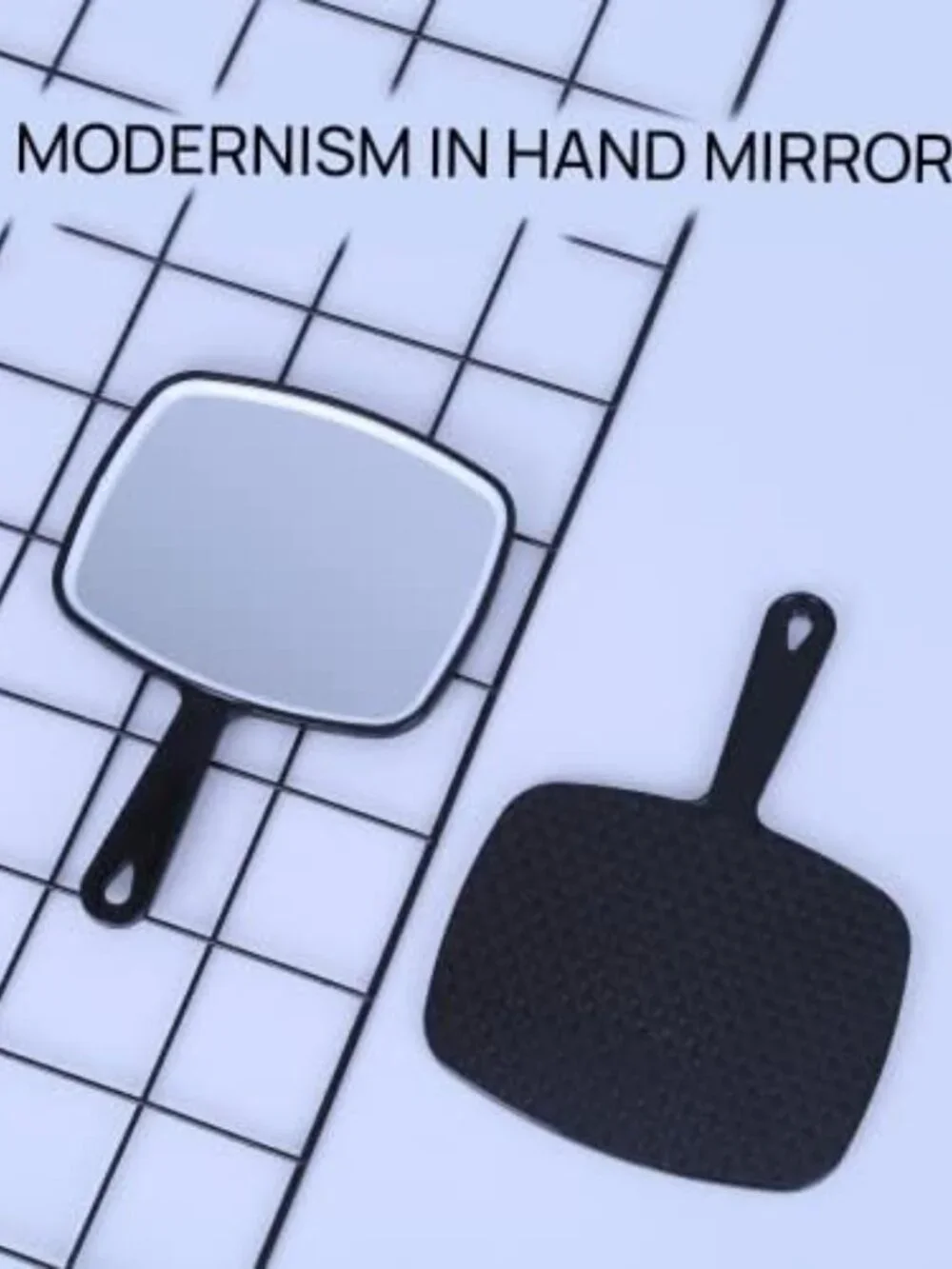 Set of 3 Handheld Mirrors with Handle - Large 12.4” x 9” Portable Makeup Mirrors